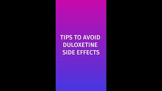 Duloxetine Cymbalta side effects TIPS to AVOID side effects [upl. by Osmund]