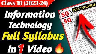 Full Syllabus Revision IT 402 Class10 Information Technology Full Syllabus Revision Class 10 [upl. by Giustino437]