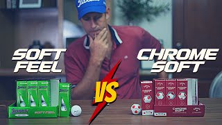 ✅ Srixon Soft Feel Vs Callaway Chrome Soft  Tried And Tested By Average Golfer [upl. by Tunk]