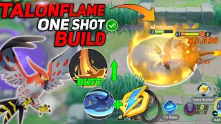 Talonflame New One Shot Damage Build for Brave Bird and Aerial Ace Pokemon unite [upl. by Anerok]