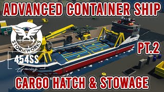 Cargo Ship Automated Hatch and Container System in Stormworks [upl. by Akinam]