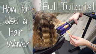 How To Use a HAIR WAVER 3 Barrel Curling Iron [upl. by Nalek]