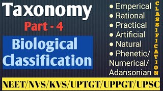 Taxonomy  Part  4 BIOLOGICAL CLASSIFICATION [upl. by Cornel]