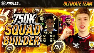 THE BEST META 750K FIFA 22 STARTER TEAM FIFA 22 SQUAD BUILDER PRO [upl. by Odette]