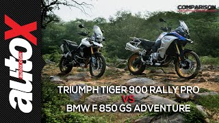 Triumph Tiger 900 Rally Pro vs BMW F 850 GS Adventure  autoX [upl. by Aiki]