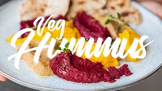 How To Make Amazing Vegetable Hummus 3 Ways spon [upl. by Maxama9]