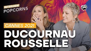 Julia Ducournau amp Agathe Rousselle — TITANE  LInterview Popcorns Cannes 2021 [upl. by Alleram]