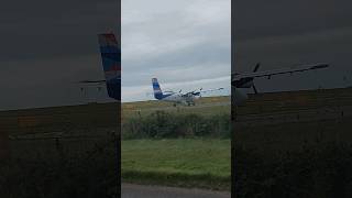 Scilly Skybus DHC6 Twin Otter on runway 25 at Lands End Airport [upl. by Talie]