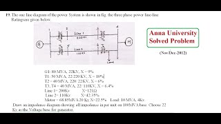 The one line diagram of the power System is shown in fig the three phase power lineline Ratings [upl. by Quintilla]