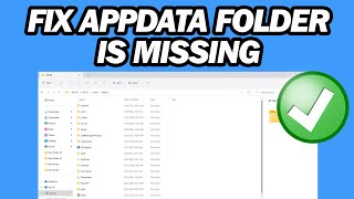 How to Fix Appdata Folder Is Missing in Windows 11  Fast and Easy [upl. by Mila]