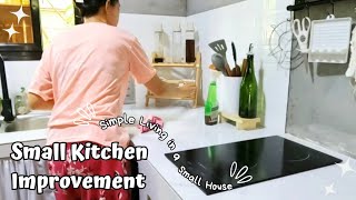 SMALL KITCHEN IMPROVEMENT âœ¨ï¸ PART 2  COUNTERTOP EXTENSION  SMALL KITCHEN CLEANING  Mhean Reyes [upl. by Teragramyram65]