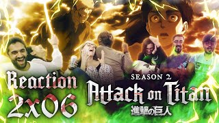 Attack on Titan  2x6 Warrior  Group Reaction REUPLOAD YouSeeBIGGIRL T T [upl. by Aicatan830]