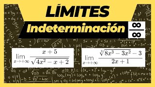 ✅Límites con la indeterminación infinito partido infinito [upl. by Htebazile]