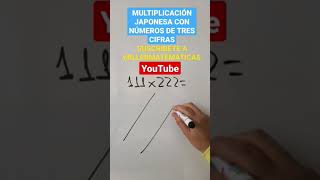 Multiplicacion japonesa con numeros de tres cifras📌Multiplicacion japonesa🚀Millermatematicas📌 [upl. by Suinotna]