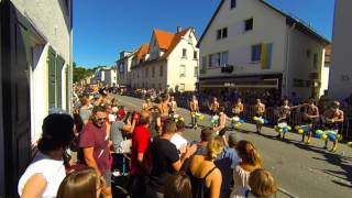 Biberacher Schützenfest 2017  WGTrommler beim Alten Haus  Bunter Festzug [upl. by Yenruogis]