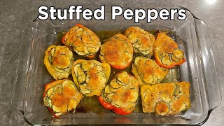 Marcella Hazans Baked Stuffed Peppers  a taste of Italian summer [upl. by Dnomaj]