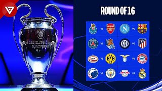 🔴 Round of 16 UEFA Champions League 202324 Draw Results [upl. by Nnairek]