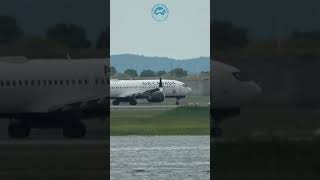 Air Canada Boeing 737 Max 8 Departing Runway 27 BOS Logan Airport [upl. by Gluck]