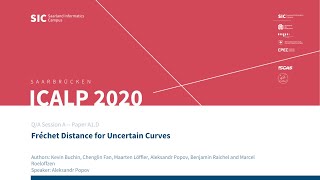 A1D — Fréchet Distance for Uncertain Curves [upl. by Lacee781]