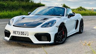 2024 Porsche 718 Spyder RS review500bhp 9000rpm 191mph is this the greatest Boxster of them all [upl. by Amora]