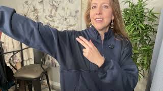 Half Zip Fleece Sweatshirt with Pockets Review [upl. by Concettina]