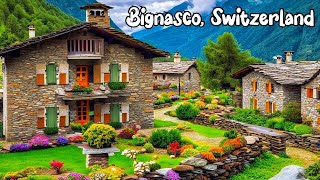 Bignasco Switzerland walking tour 4K  A unique charming Swiss village in Maggia valley [upl. by Idac]