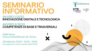 Seminario Informativo – Innovazione Digitale e Tecnologica e – Competenze di Base e Trasversali [upl. by Mindi647]