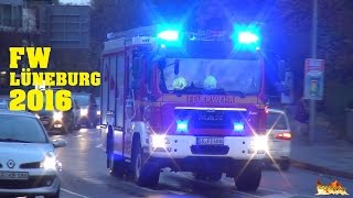 Einsatzfahrten der Feuerwehr Lüneburg 2016 [upl. by Aynatan214]