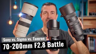 ULTIMATIVE 70200 F28 Battle Sigma 70200 F28 vs Sony 70200 GM2 vs Tamron 70180mm F28 G2 [upl. by Vastha]