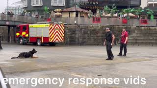 south wales police dog demonstration at cardiff bay 999 day 7924 [upl. by Va]