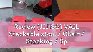 Review JIJISG VAIL Stackable stool  Chair  Stacking  Space Saving  Event  Make Shift  Light [upl. by Augustus]