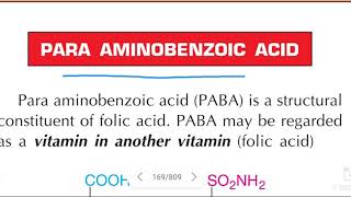 para aminobenzoic acid  PABA [upl. by Lewls]