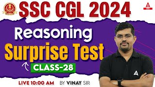 SSC CGL 2024  SSC CGL Reasoning Classes By Vinay Tiwari  SSC CGL Reasoning Previous Year Papers 28 [upl. by Ehcadroj674]