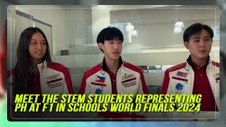 Meet the STEM students representing PH at F1 in Schools World Finals 2024  ABSCBN News [upl. by Notyard]