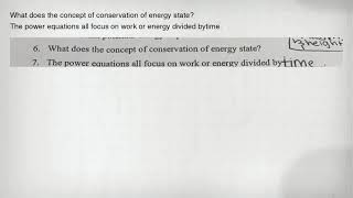 What does the concept of conservation of energy state The power equations all focus on [upl. by Yoo]