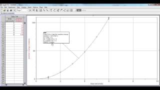 LoggerPro Linearizing a Quadratic Function [upl. by Aizirtap134]