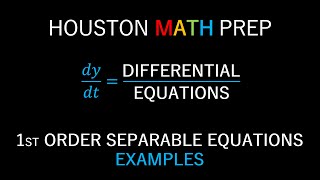 Separable Differential Equations Introduction [upl. by Enyamrahs]