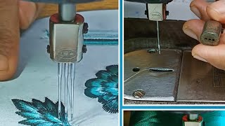 3 needle kadai machine embroidery setup  Machine embroidery tips for beginners  embroidery machine [upl. by Aloisia221]