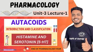 Autacoids introduction  Autacoids classification  Histamine and 5HT serotonin antagonists [upl. by Annim381]