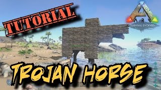 Trojan Horse Tutorial  Paracer Platform Saddle Build Ark Survival Evolved [upl. by Chadabe]