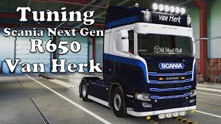 Ets2 137 Tuning Scania Next Gen R650 Van Herk [upl. by Enneles799]