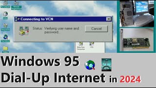 Windows 95 DialUp Internet in 2024 windows95 retropc internet [upl. by Hirza]