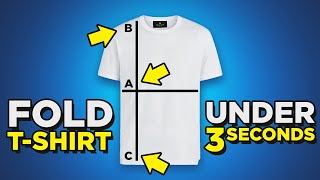 TShirt Folding HACKS  Fold Shirt In Under 3 Seconds  4 Ways To Fold Tees [upl. by Arymas]