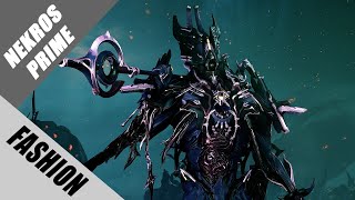 Warframe  Fashion Frame  Nekros Prime  Elementalist of Darkness [upl. by Nrubloc]