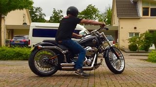 Harley Davidson FXSB Breakout Bassani Sound [upl. by Leitao]