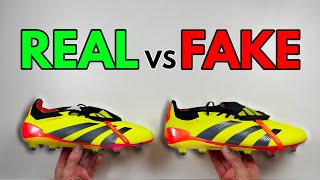 REAL VS FAKE ADIDAS PREDATOR ELITE FT YELLOW ENERGY CITRUS FOOTBALL BOOT COMPARISON [upl. by Aratihc]