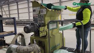 GREENMAX Foam densifier MC100 Used to Compact XPS Foam by Construction Company in USA [upl. by Arette]