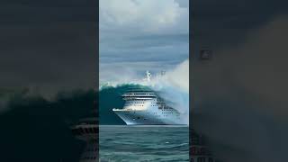 Cruise Ship Battling Enormous Waves Completely Submerged in Water scaryocean cruise ocean [upl. by Lark239]