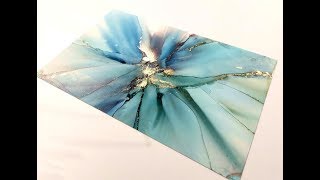 Alcohol Ink Linear Fade Tutorial [upl. by Yroger]