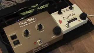 Fulltone Mini Deja Vibe guitar effects pedal shootout Old version vs New version [upl. by Klepac]